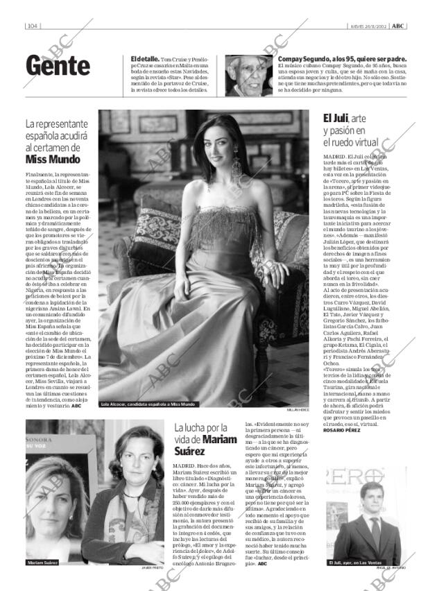ABC MADRID 28-11-2002 página 104