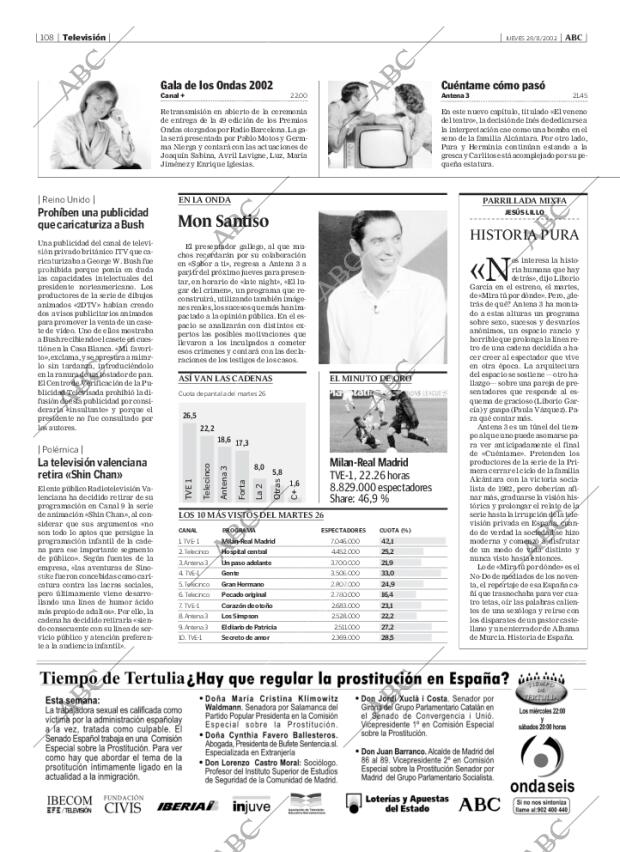 ABC MADRID 28-11-2002 página 108