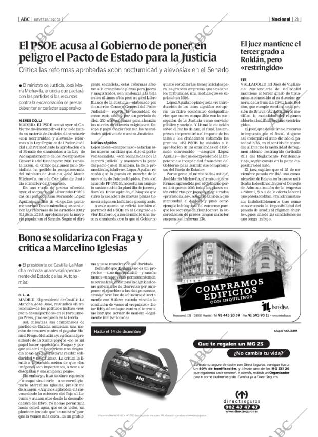 ABC MADRID 28-11-2002 página 21