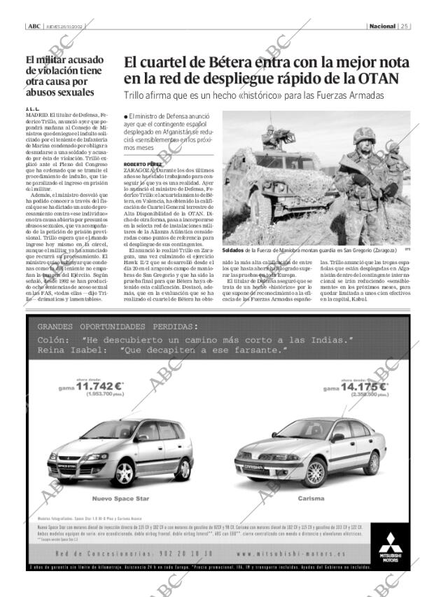 ABC MADRID 28-11-2002 página 25