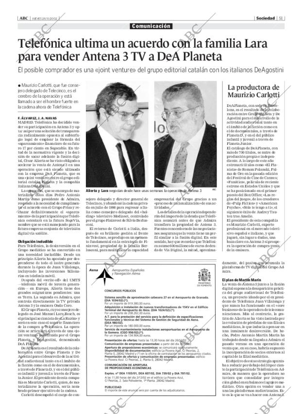 ABC MADRID 28-11-2002 página 51