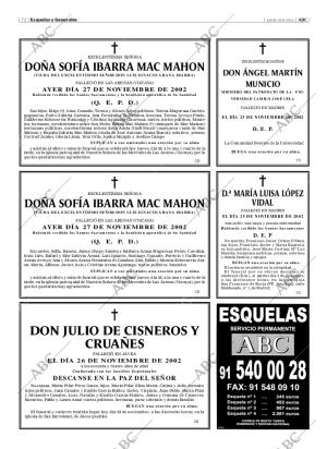 ABC MADRID 28-11-2002 página 72