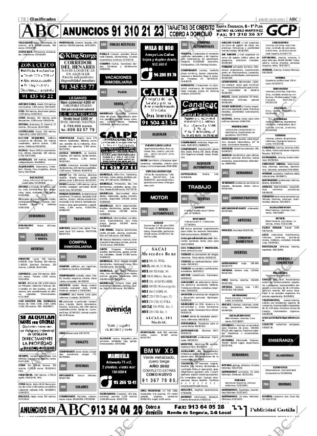 ABC MADRID 28-11-2002 página 78