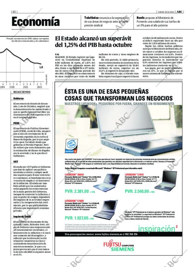 ABC MADRID 28-11-2002 página 85