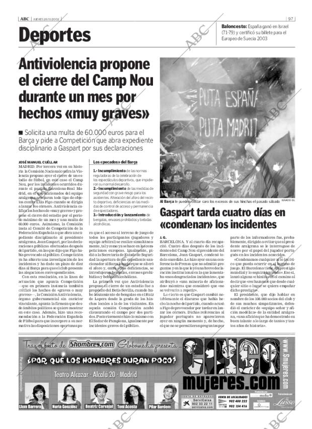 ABC MADRID 28-11-2002 página 97