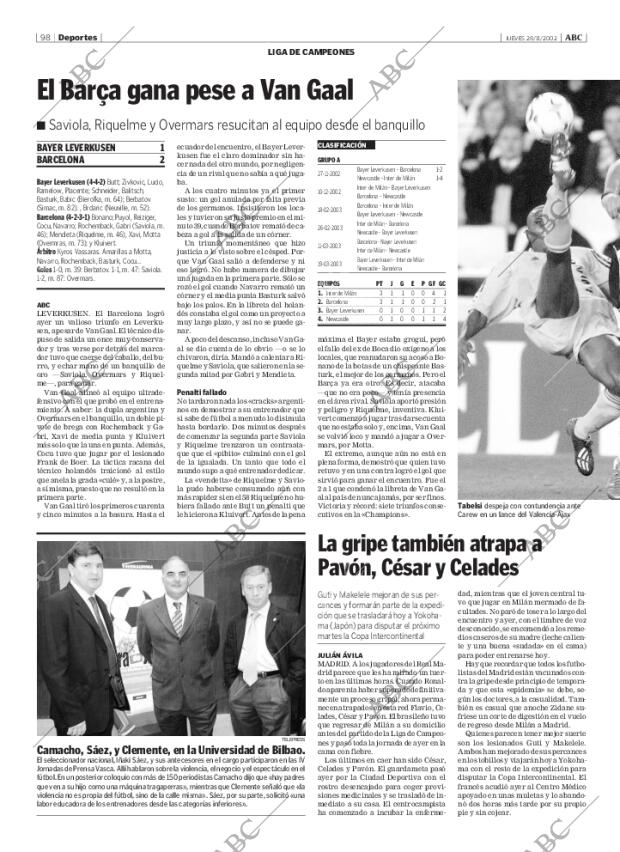 ABC MADRID 28-11-2002 página 98