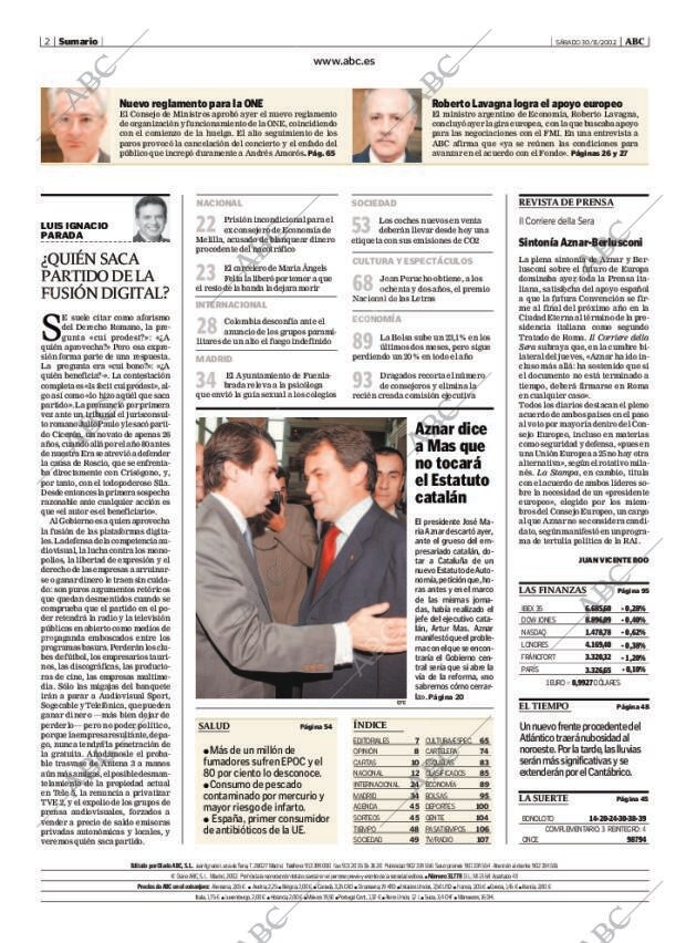 ABC MADRID 30-11-2002 página 2