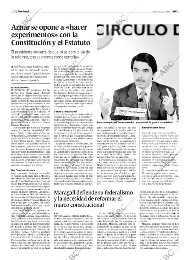 ABC MADRID 30-11-2002 página 20
