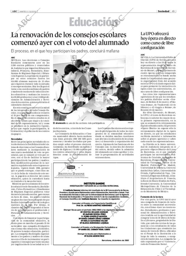 ABC SEVILLA 17-12-2002 página 49