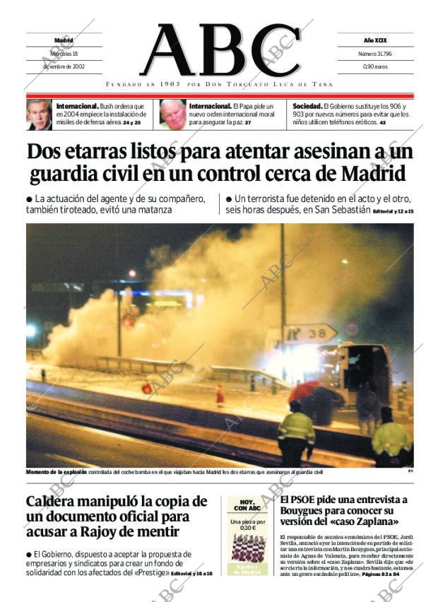 ABC MADRID 18-12-2002 página 1