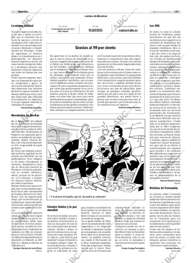 ABC MADRID 18-12-2002 página 10