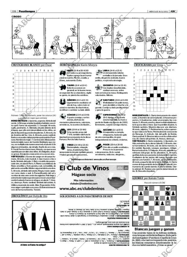 ABC MADRID 18-12-2002 página 106