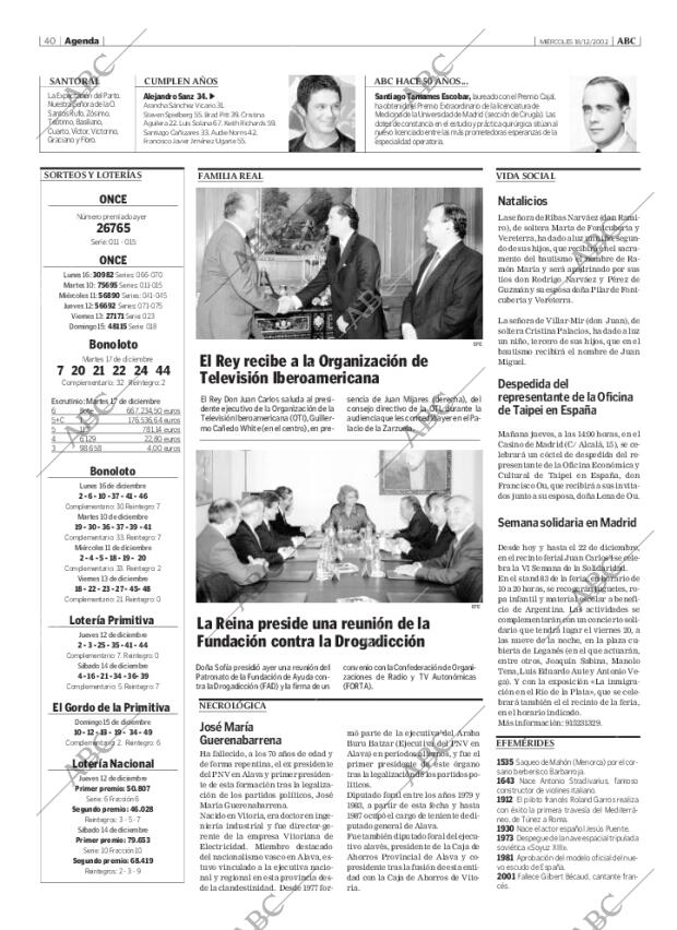 ABC MADRID 18-12-2002 página 40