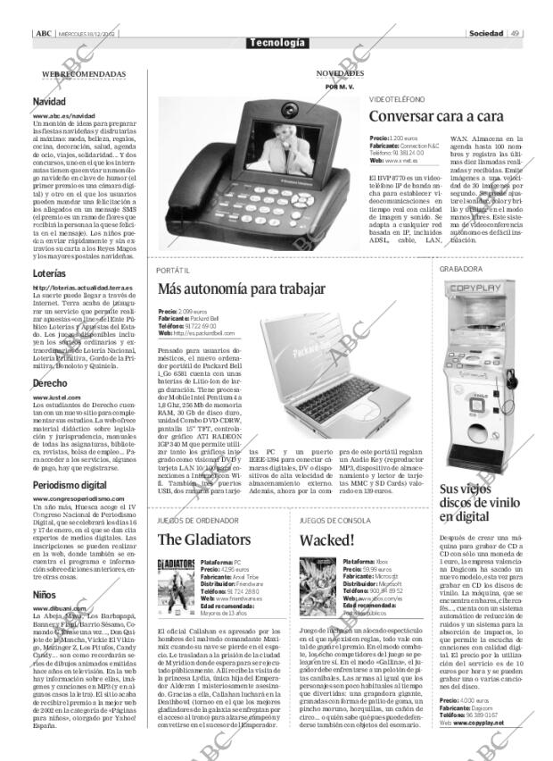 ABC MADRID 18-12-2002 página 49