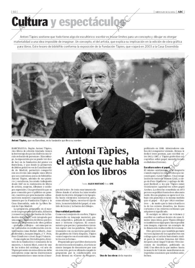 ABC MADRID 18-12-2002 página 50