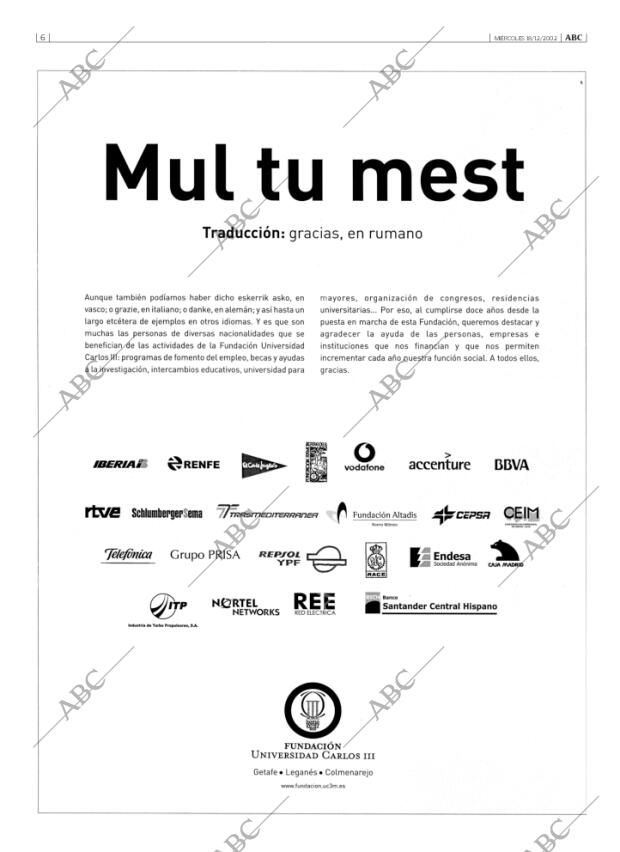 ABC MADRID 18-12-2002 página 6