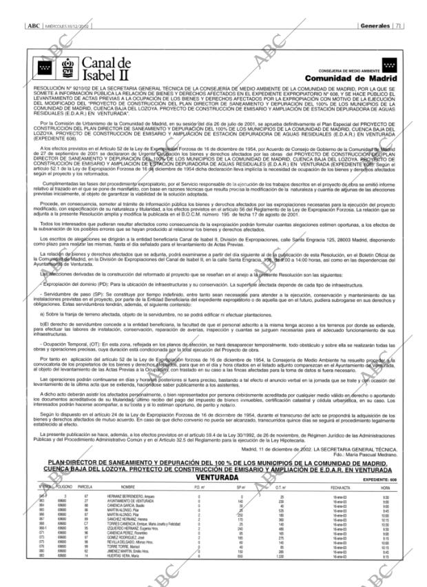 ABC MADRID 18-12-2002 página 71