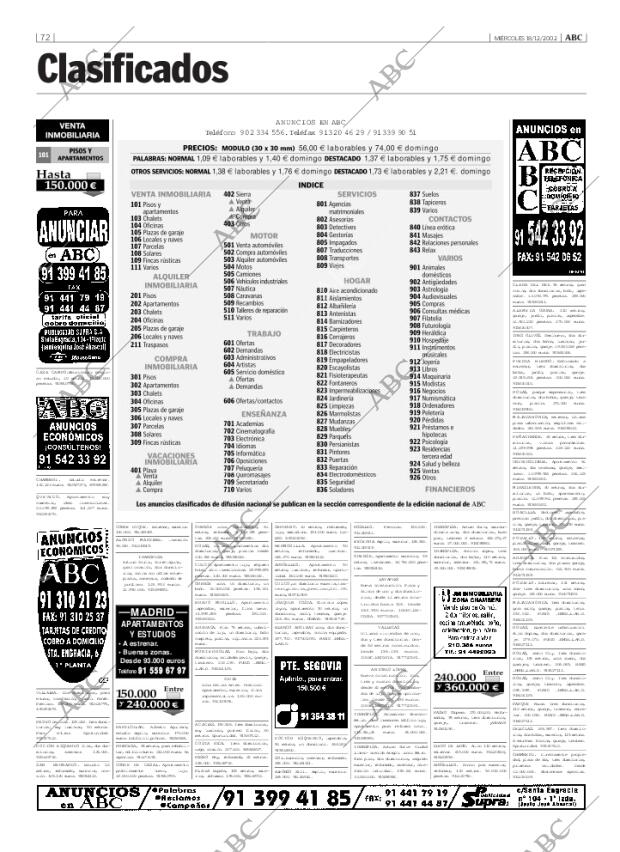 ABC MADRID 18-12-2002 página 72