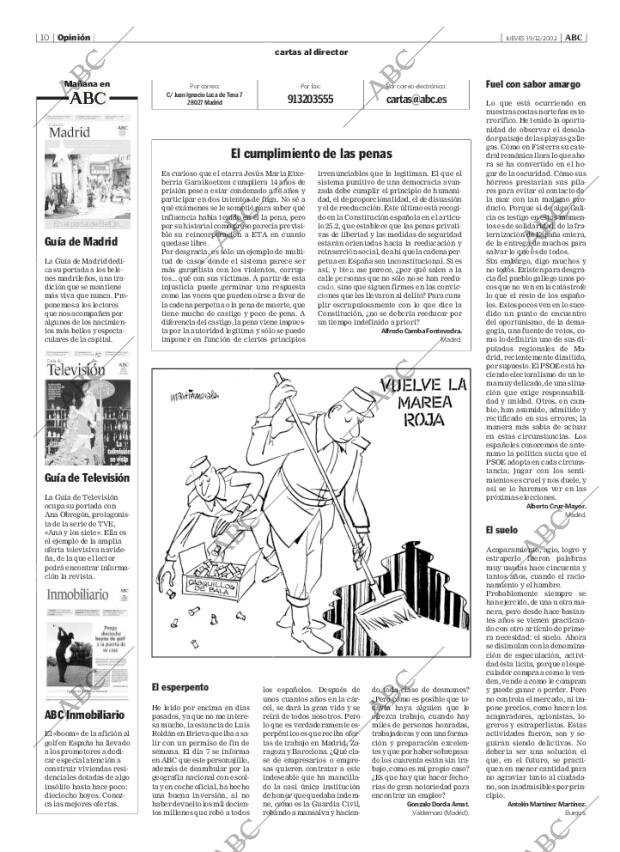 ABC MADRID 19-12-2002 página 10