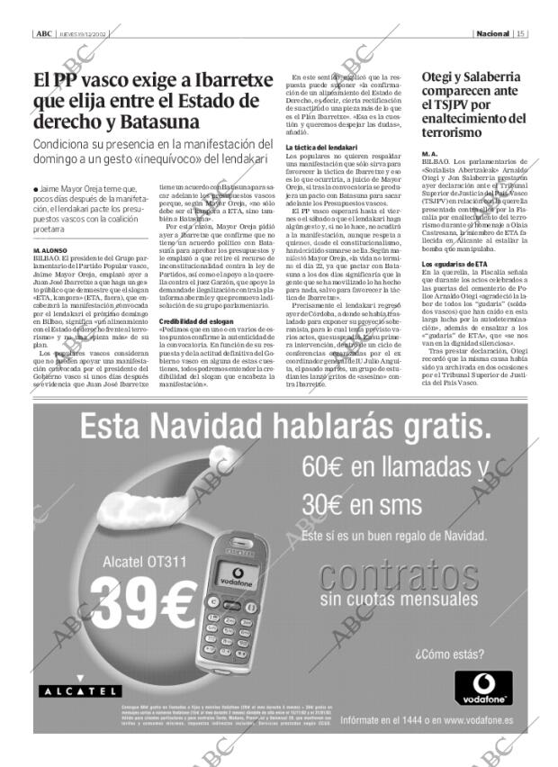 ABC MADRID 19-12-2002 página 15