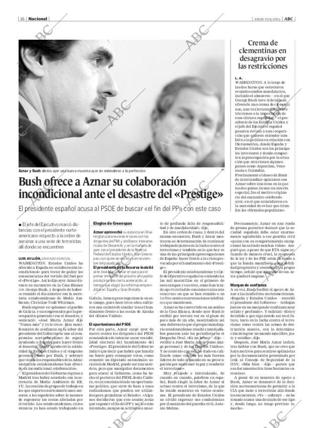 ABC MADRID 19-12-2002 página 16