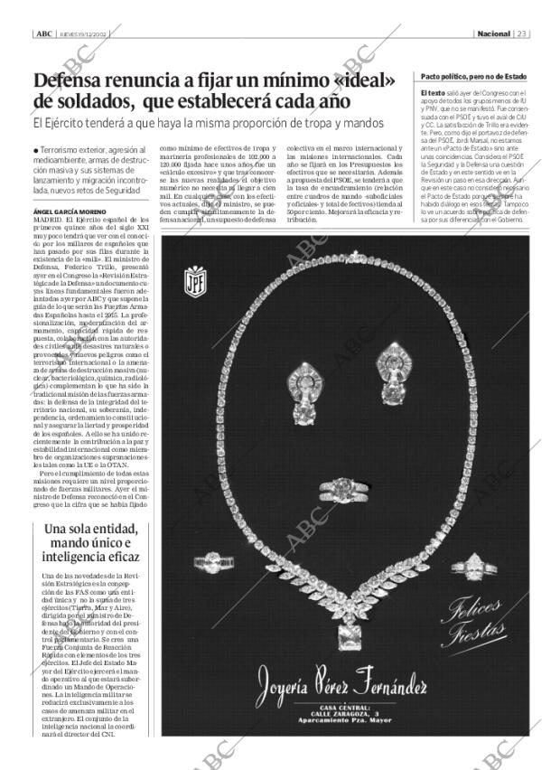 ABC MADRID 19-12-2002 página 23