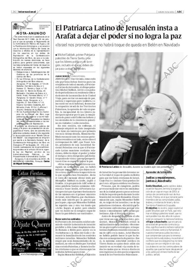 ABC MADRID 19-12-2002 página 26