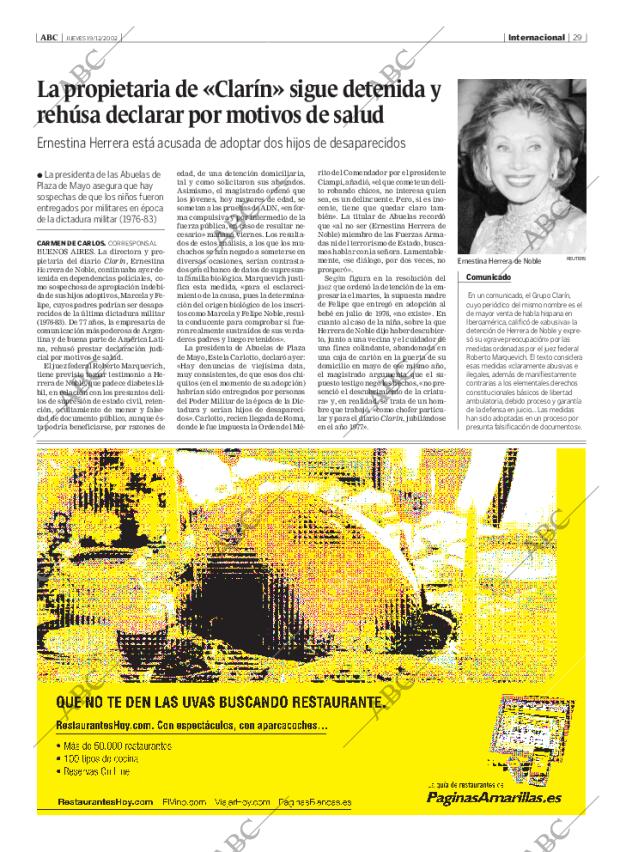 ABC MADRID 19-12-2002 página 29