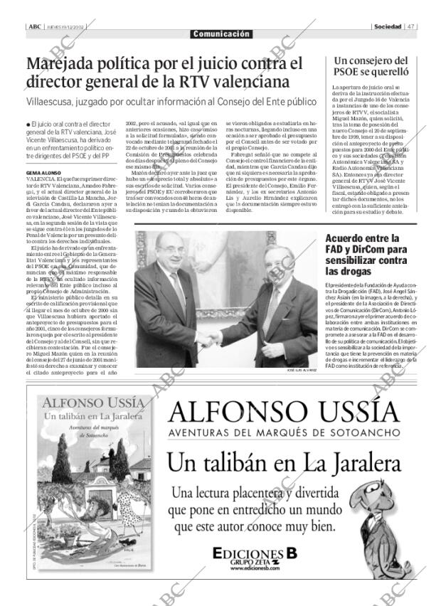 ABC MADRID 19-12-2002 página 47