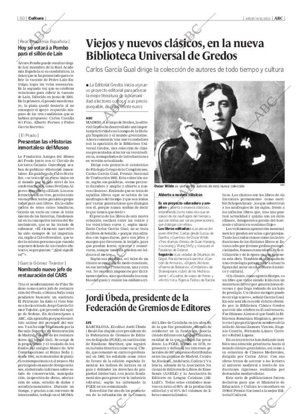 ABC MADRID 19-12-2002 página 50