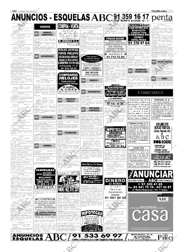 ABC MADRID 19-12-2002 página 77