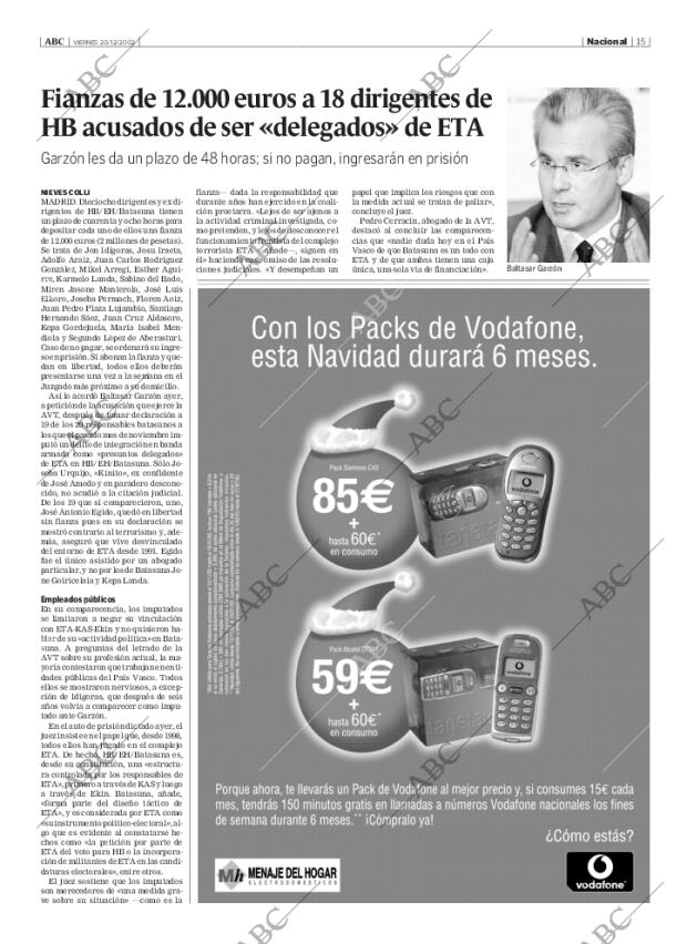 ABC MADRID 20-12-2002 página 15