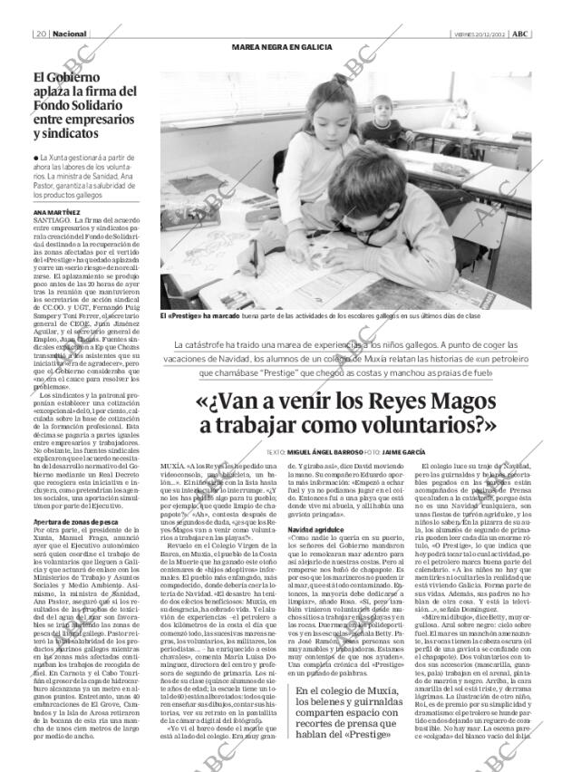 ABC MADRID 20-12-2002 página 20