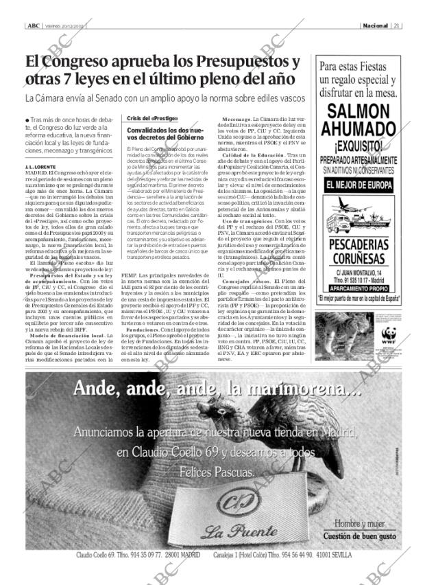 ABC MADRID 20-12-2002 página 21
