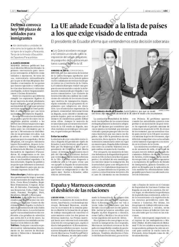 ABC MADRID 20-12-2002 página 22
