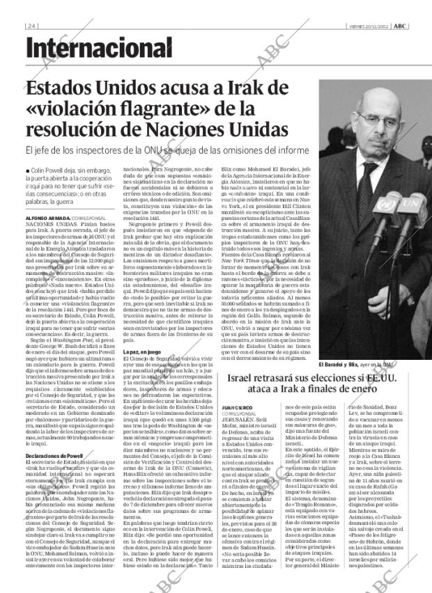 ABC MADRID 20-12-2002 página 24