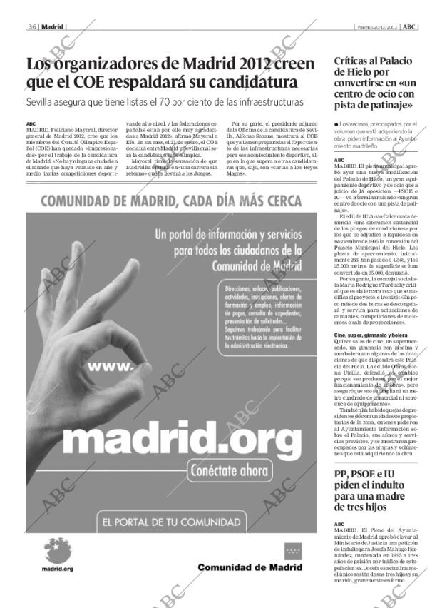 ABC MADRID 20-12-2002 página 36