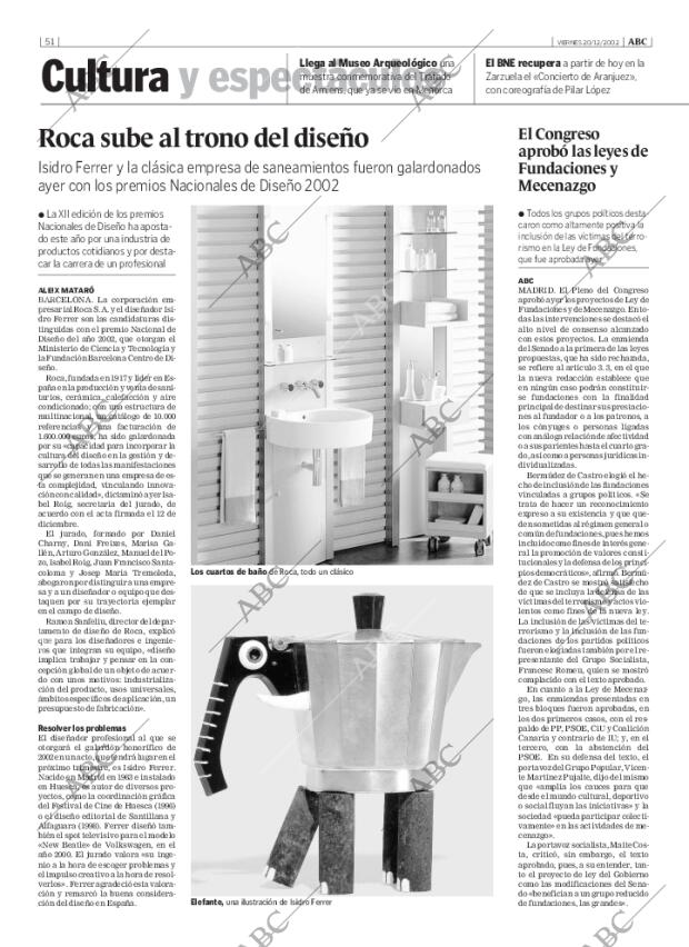 ABC MADRID 20-12-2002 página 51