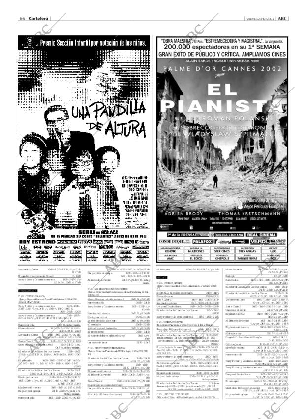 ABC MADRID 20-12-2002 página 66