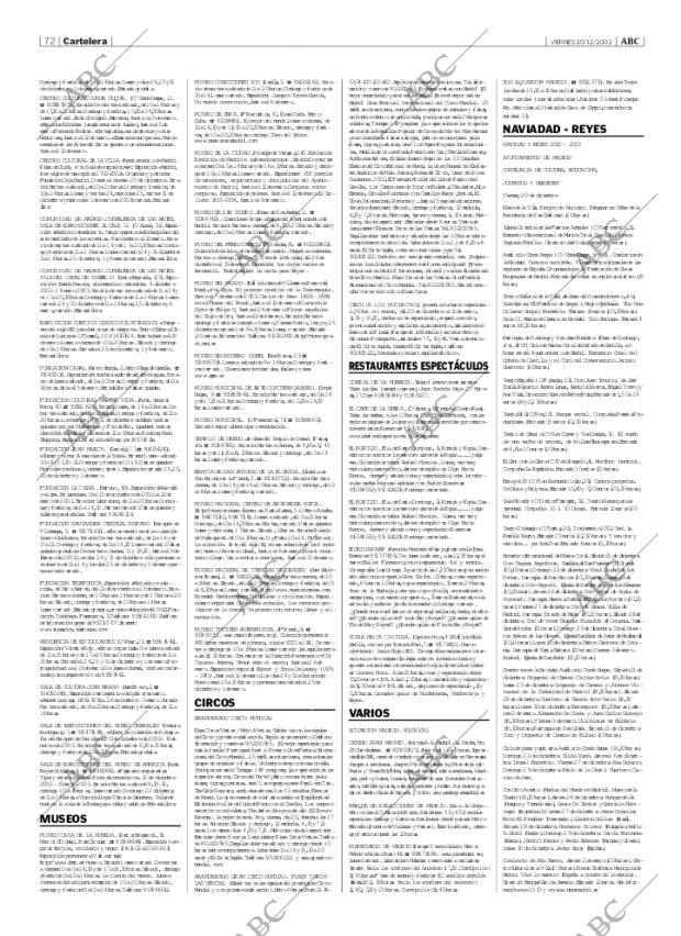 ABC MADRID 20-12-2002 página 72