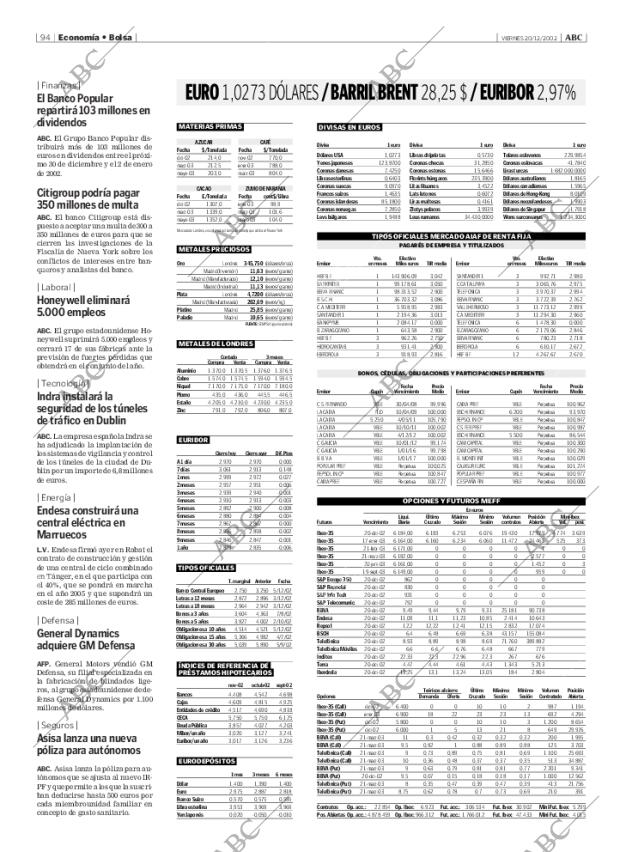 ABC MADRID 20-12-2002 página 94