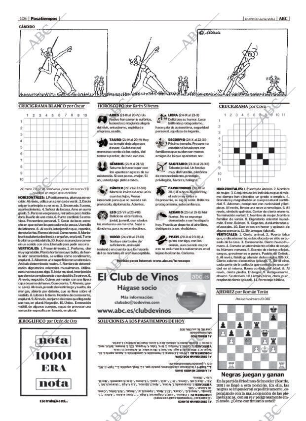 ABC MADRID 22-12-2002 página 106
