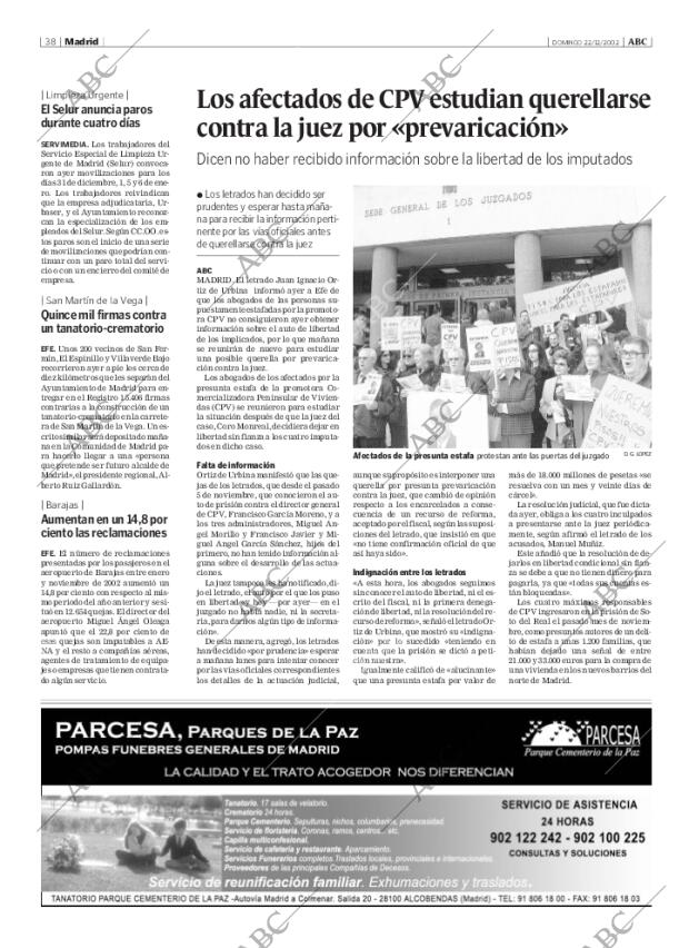 ABC MADRID 22-12-2002 página 38