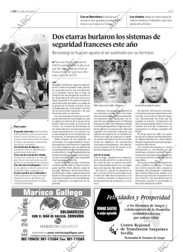 ABC SEVILLA 23-12-2002 página 13