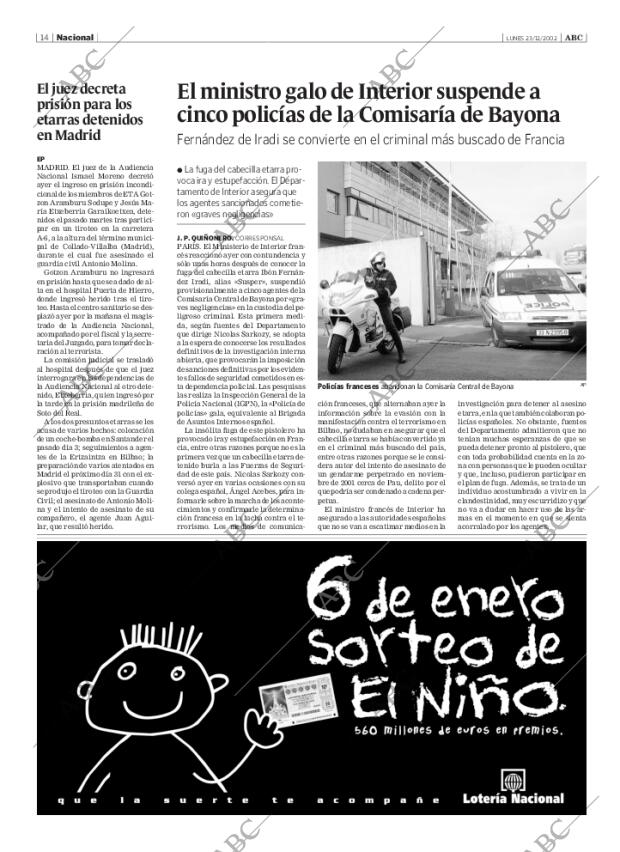 ABC SEVILLA 23-12-2002 página 14