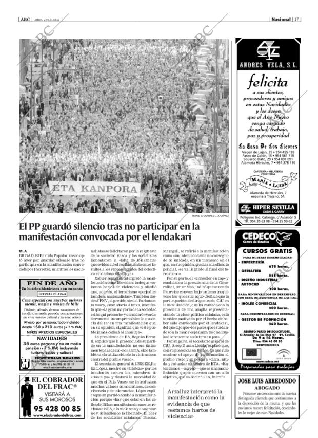 ABC SEVILLA 23-12-2002 página 17