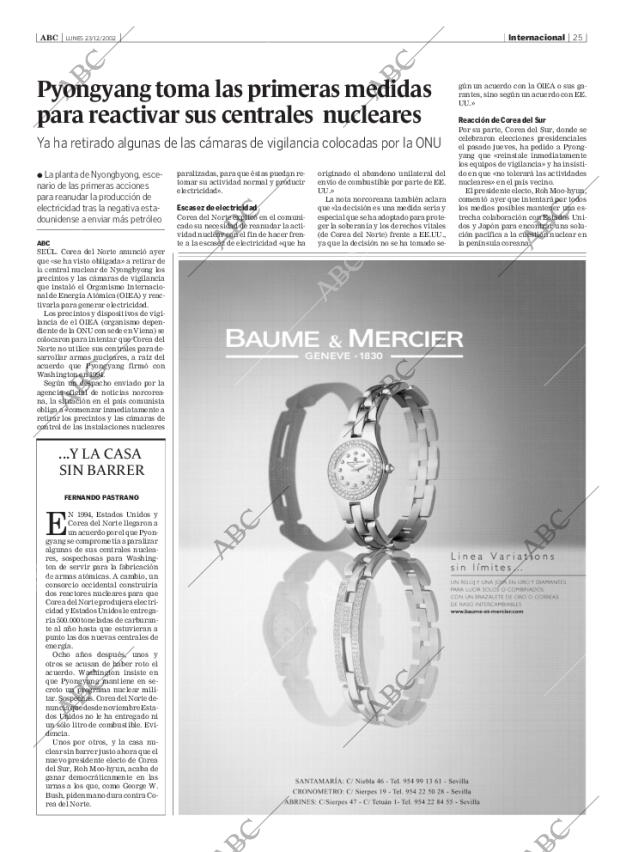 ABC SEVILLA 23-12-2002 página 25