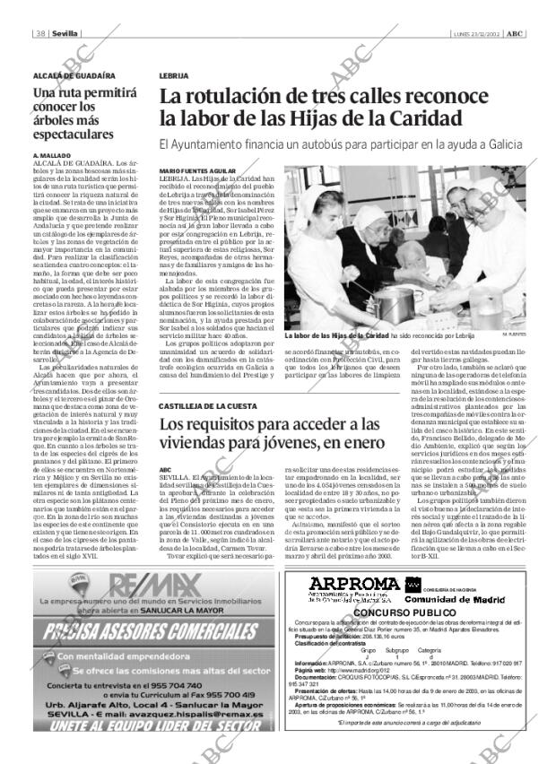 ABC SEVILLA 23-12-2002 página 38
