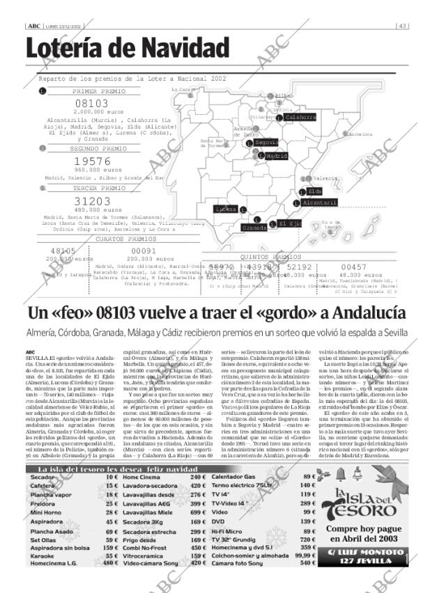 ABC SEVILLA 23-12-2002 página 43