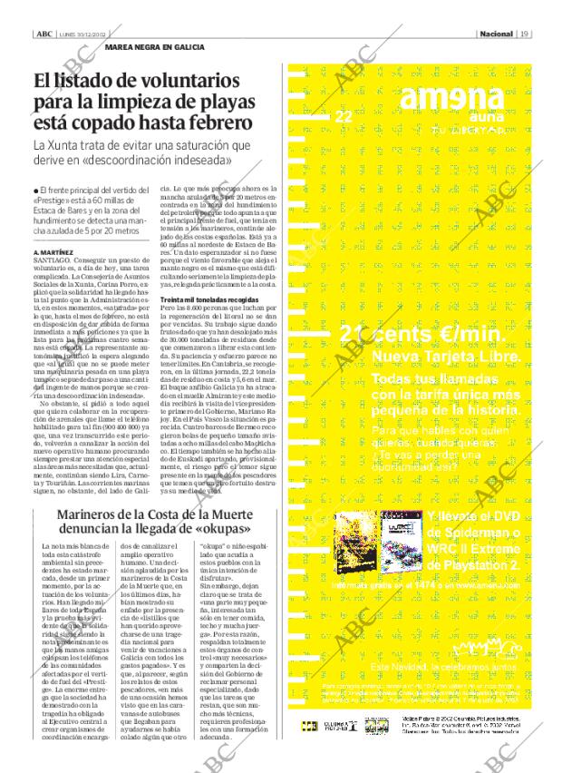 ABC MADRID 30-12-2002 página 19